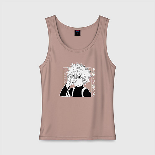 Женская майка Killua Hunter x Hunter Киллуа / Пыльно-розовый – фото 1