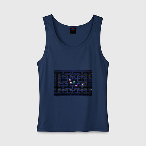 Женская майка Pacman / Тёмно-синий – фото 1