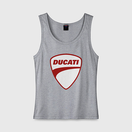 Женская майка Ducati Logo Дукати Лого Z / Меланж – фото 1