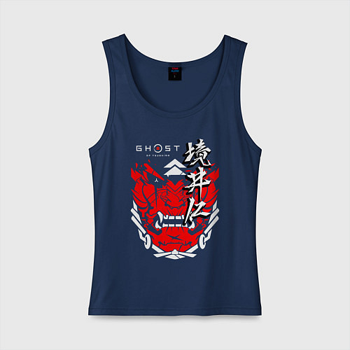 Женская майка Ghost of Tsushima / Тёмно-синий – фото 1