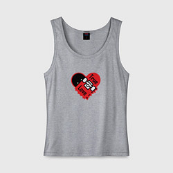 Женская майка Настоящая Любовь Скейтборд