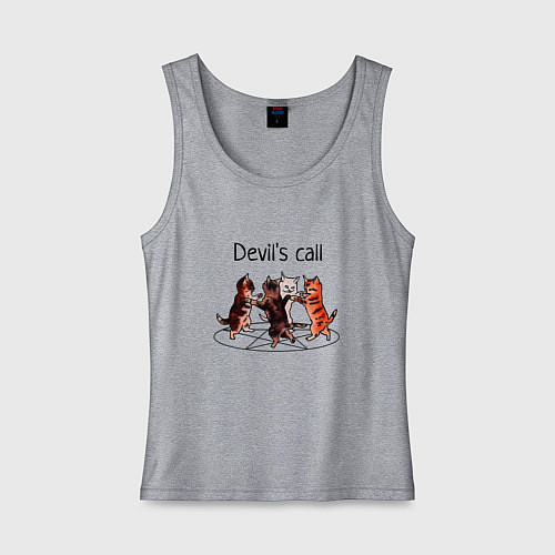 Женская майка Calling the Devil / Меланж – фото 1