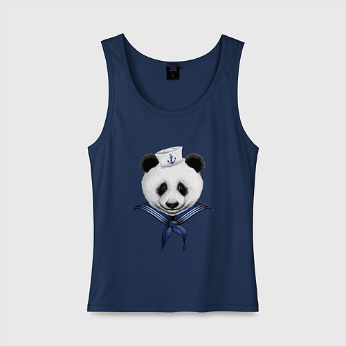 Женская майка Captain Panda / Тёмно-синий – фото 1