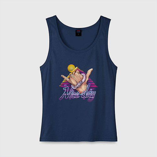 Женская майка Shaka nice day / Тёмно-синий – фото 1