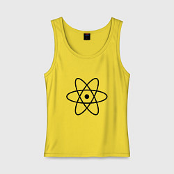 Майка женская хлопок Атом, цвет: желтый