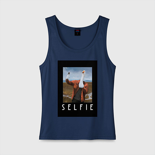 Женская майка Selfie / Тёмно-синий – фото 1