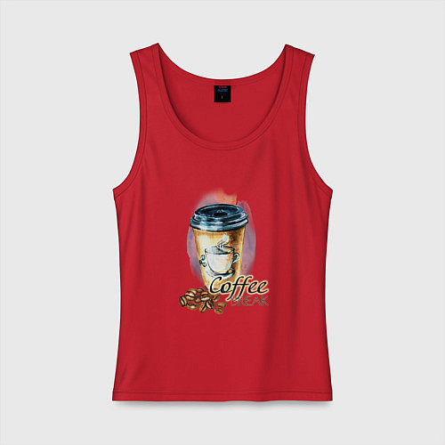 Женская майка Coffee break / Красный – фото 1