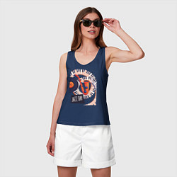 Майка женская хлопок Джаз, цвет: тёмно-синий — фото 2