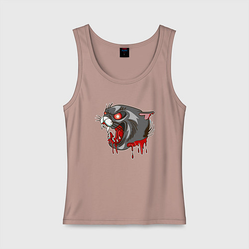 Женская майка Evil Cat / Пыльно-розовый – фото 1