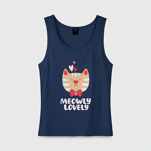 Женская майка Meowly Lovely / Тёмно-синий – фото 1