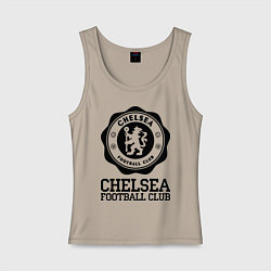 Майка женская хлопок Chelsea FC: Emblem, цвет: миндальный