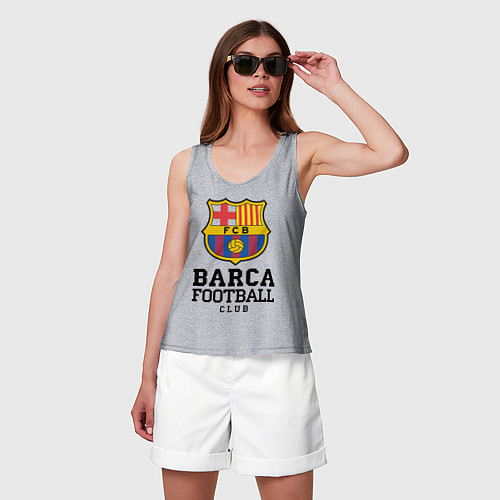 Женская майка Barcelona Football Club / Меланж – фото 3