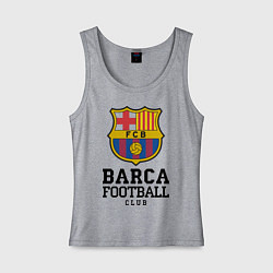 Майка женская хлопок Barcelona Football Club, цвет: меланж