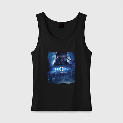 Женская майка Постер Призрак Цусимы Z / Черный – фото 1