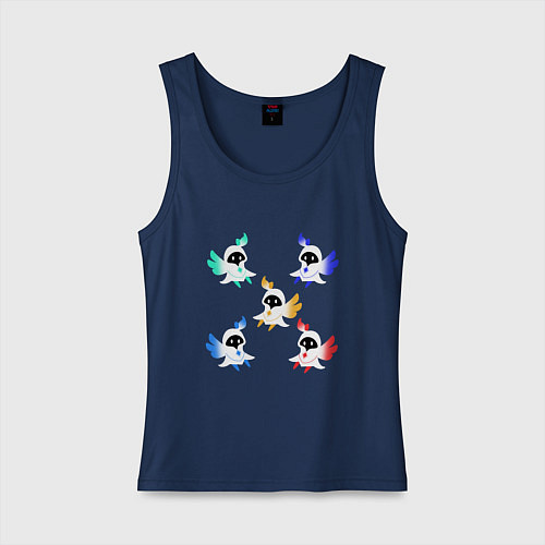 Женская майка ЭЛЕМЕНТЫ ГЕНШИН / Тёмно-синий – фото 1