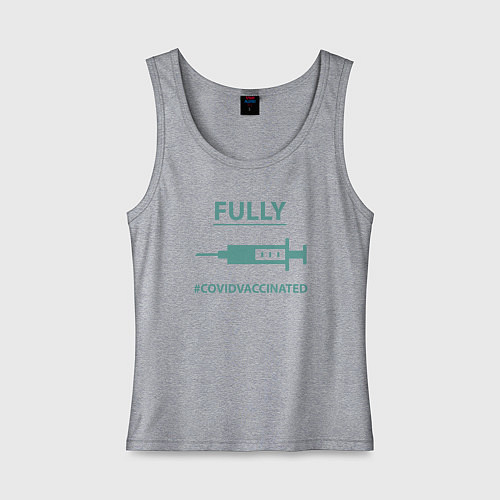 Женская майка Covid Vaccinated / Меланж – фото 1