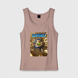 Майка женская хлопок SONIC ЁЖ Z, цвет: пыльно-розовый