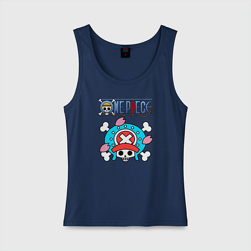 Женская майка One Piece Тони Тони Чоппер / Тёмно-синий – фото 1
