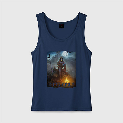 Женская майка S T A L K E R С Т А Л К Е Р 2 Z / Тёмно-синий – фото 1
