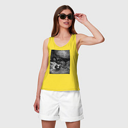 Майка женская хлопок Левиафан морское чудовище Leviathan, цвет: желтый — фото 2