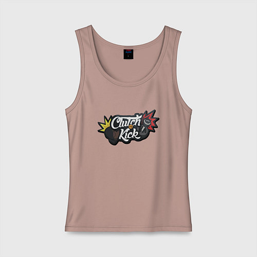 Женская майка Clutch or Kick / Пыльно-розовый – фото 1