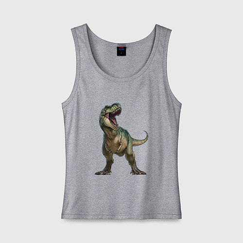 Женская майка Тираннозавр / Меланж – фото 1