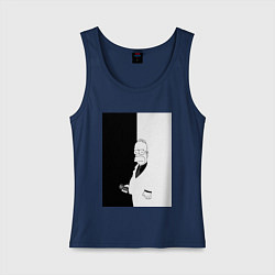 Майка женская хлопок Симпсон Simpson, цвет: тёмно-синий