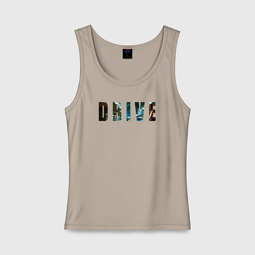 Женская майка DRIVE film / Миндальный – фото 1