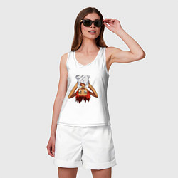 Майка женская хлопок Эдвард Вонг, цвет: белый — фото 2