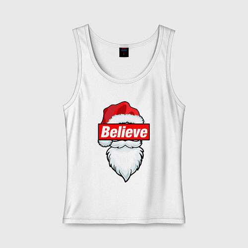 Женская майка I Believe In Santa Я Верю В Санту / Белый – фото 1