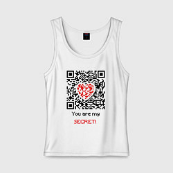 Майка женская хлопок QR-Love, цвет: белый