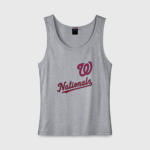 Женская майка Washington Nationals - baseball team! / Меланж – фото 1