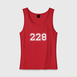 Майка женская хлопок 228 Rap, цвет: красный