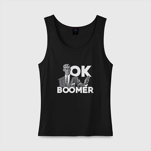 Женская майка Ok boomer! Meme / Черный – фото 1