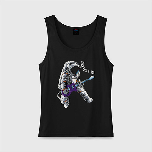Женская майка Space Rock n Roll / Черный – фото 1