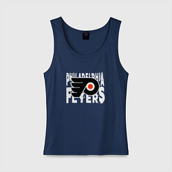 Майка женская хлопок Филадельфия Флайерз , Philadelphia Flyers, цвет: тёмно-синий