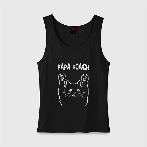 Женская майка Papa Roach Рок кот / Черный – фото 1