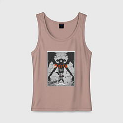 Майка женская хлопок Могучий Аста, цвет: пыльно-розовый