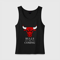 Женская майка Chicago Bulls are coming Чикаго Буллз