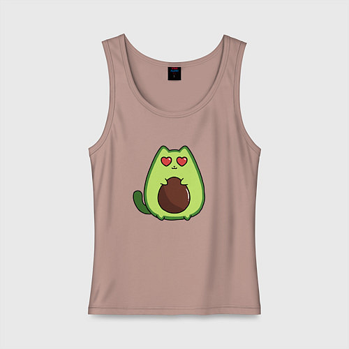 Женская майка Avo cat o влюбился / Пыльно-розовый – фото 1