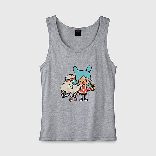 Женская майка Toca Mystery House 3 / Меланж – фото 1