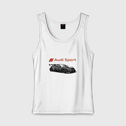 Майка женская хлопок Audi sport Power, цвет: белый
