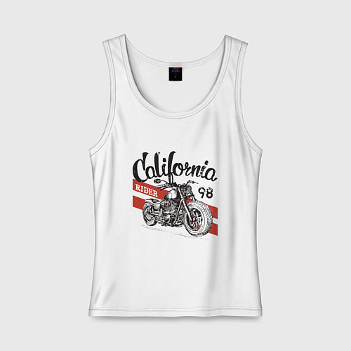 Женская майка California Rider Motorcycle Races / Белый – фото 1