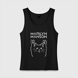Женская майка Marilyn Manson Рок кот