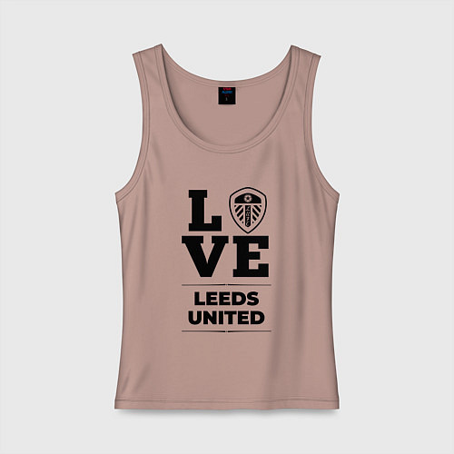 Женская майка Leeds United Love Классика / Пыльно-розовый – фото 1