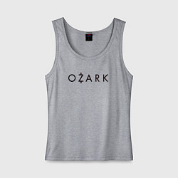 Майка женская хлопок Ozark black logo, цвет: меланж