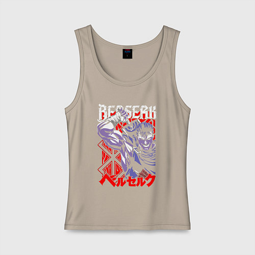 Женская майка БЕРСЕРК BERSERK ГАТС / Миндальный – фото 1