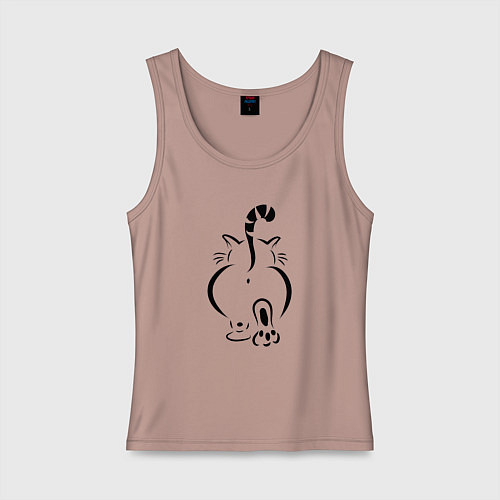 Женская майка Очень-очень важный кот / Пыльно-розовый – фото 1