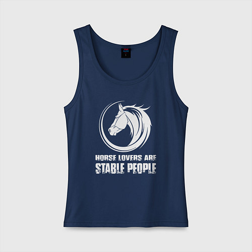 Женская майка Любители лошадей стойкие люди / Тёмно-синий – фото 1