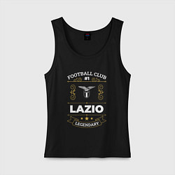 Майка женская хлопок Lazio: Football Club Number 1, цвет: черный